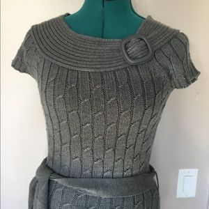 BODY CENTRAL grey sweater dress